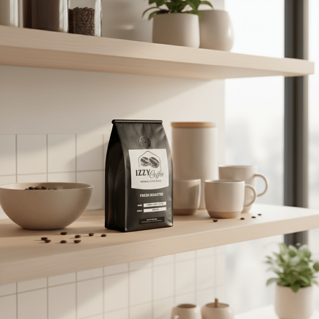 Candy Cane Coffee Izzy Coffee fresh roasted coffee lifestyle image for brewing and gifting