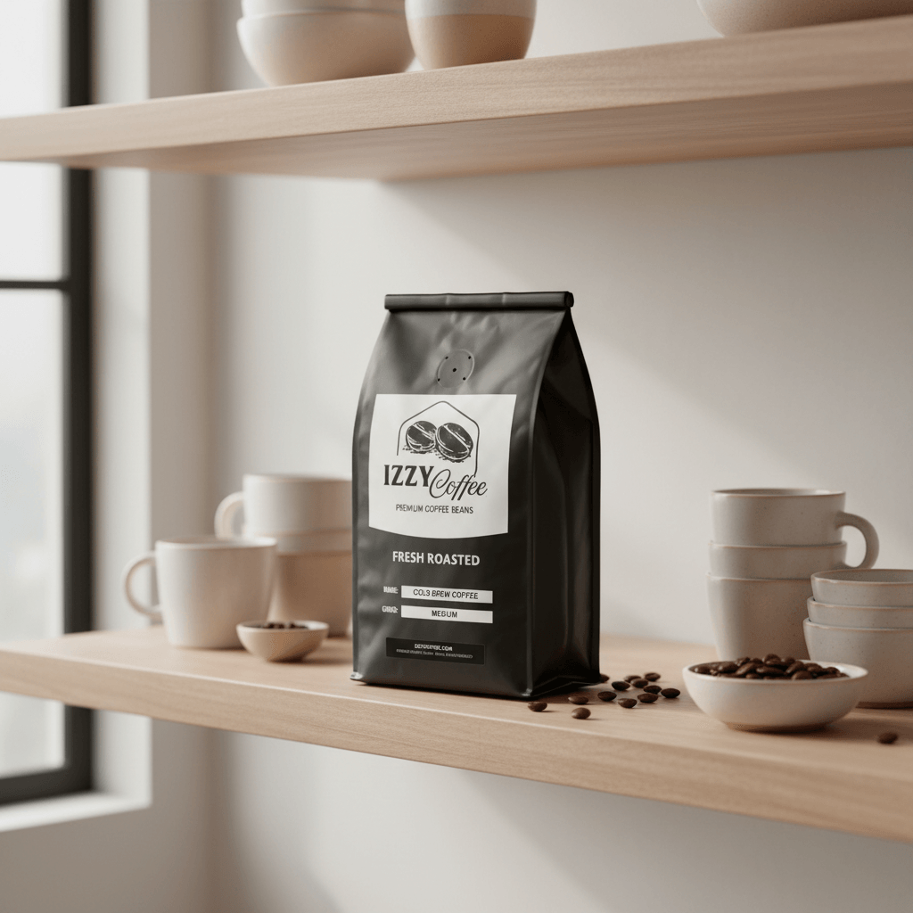 Cold Brew Coffee Izzy Coffee fresh roasted coffee lifestyle image for brewing and gifting