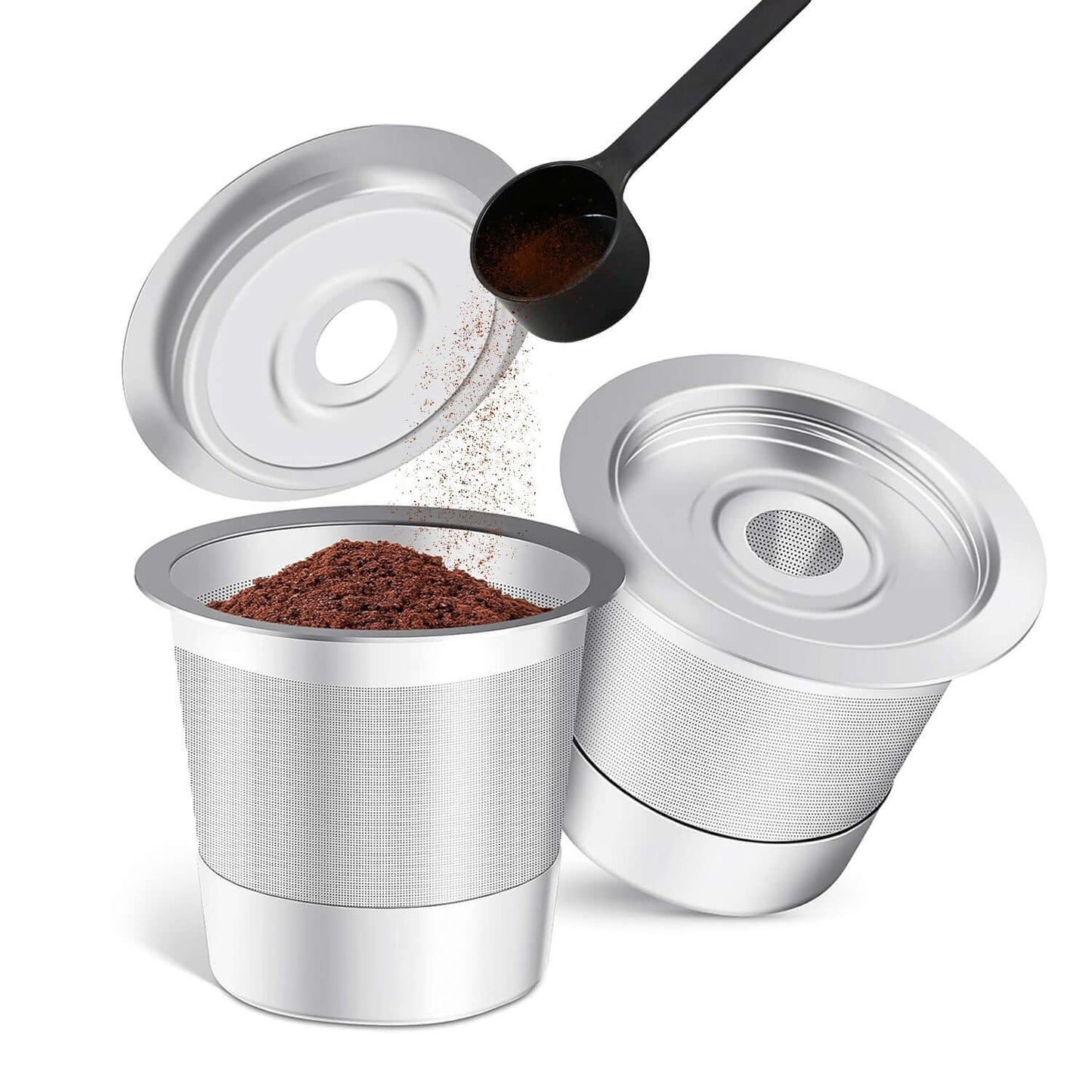 Reusable Stainless Steel K-Cup Pod Izzy Coffee brewing accessory detail image for home coffee setup