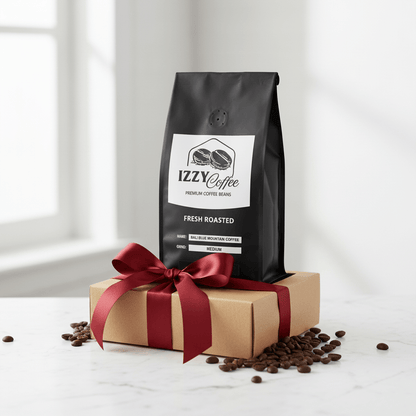 Bali Blue Mountain Coffee Izzy Coffee fresh roasted coffee lifestyle image for brewing and gifting