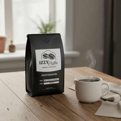 Best Sellers Coffee Pack Izzy Coffee fresh roasted coffee lifestyle image for brewing and gifting