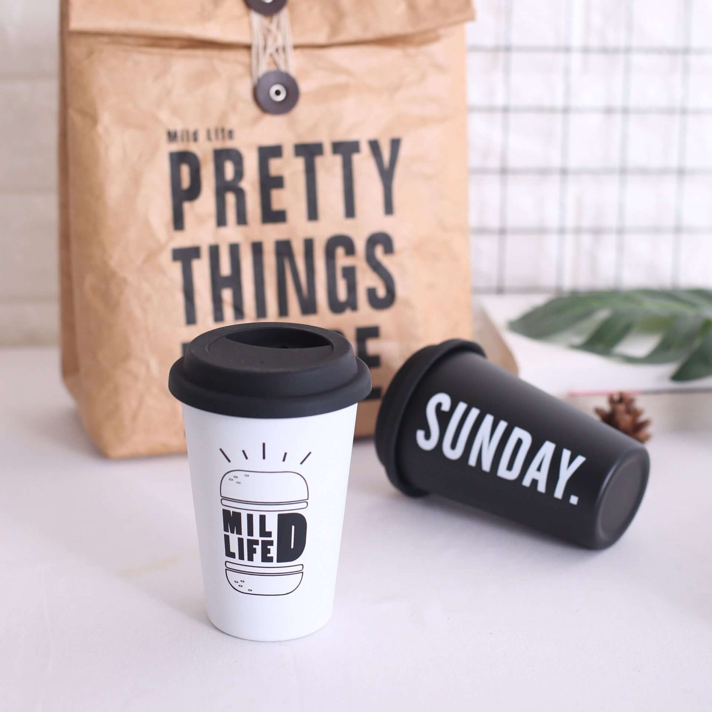 Stainless Steel Coffee Cup with Lid Izzy Coffee brewing accessory detail image for home coffee setup