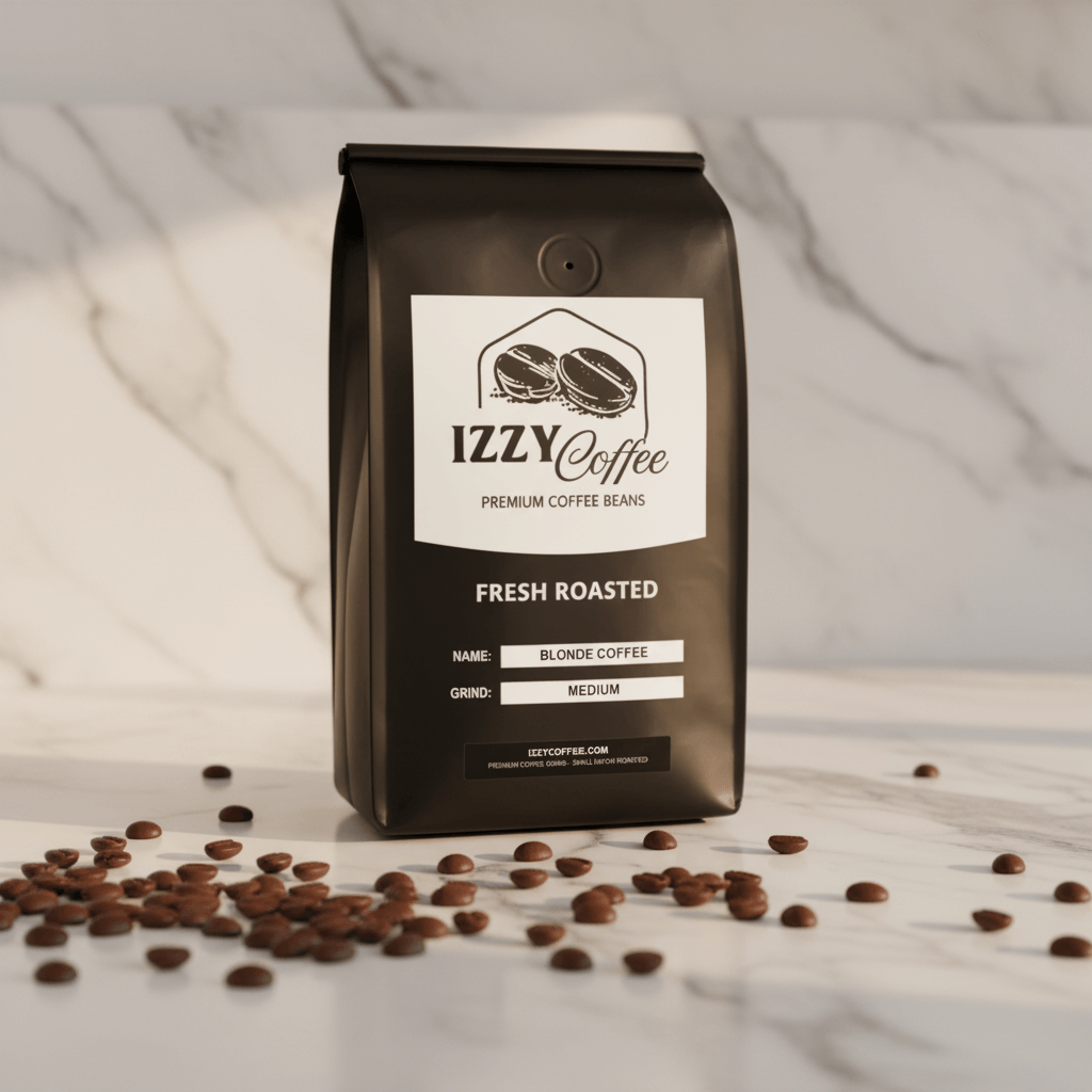 Blonde Coffee Izzy Coffee fresh roasted coffee lifestyle image for brewing and gifting