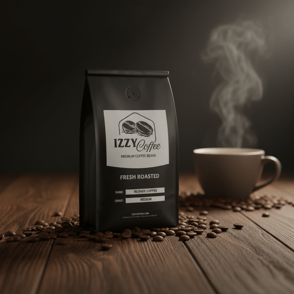 Blonde Coffee Izzy Coffee fresh roasted coffee lifestyle image for brewing and gifting