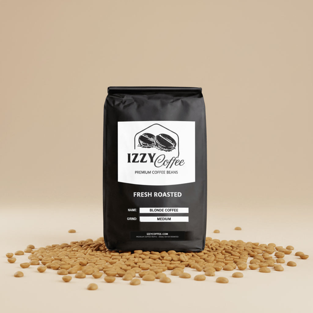 Blonde Coffee Izzy Coffee fresh roasted coffee lifestyle image for brewing and gifting