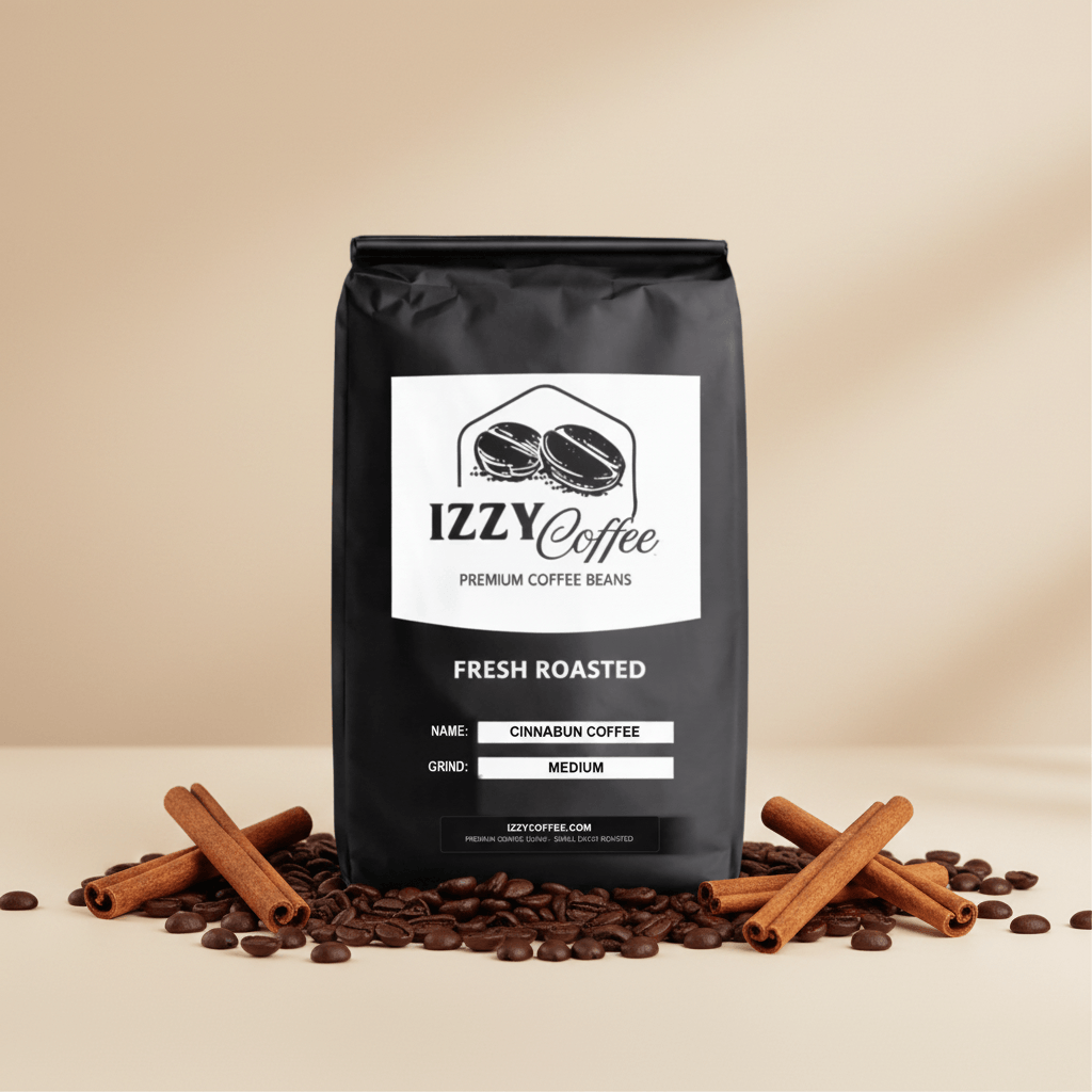 Cinnabun Coffee Izzy Coffee fresh roasted coffee lifestyle image for brewing and gifting