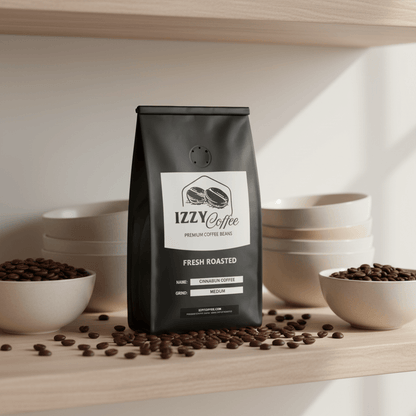 Cinnabun Coffee Izzy Coffee fresh roasted coffee lifestyle image for brewing and gifting