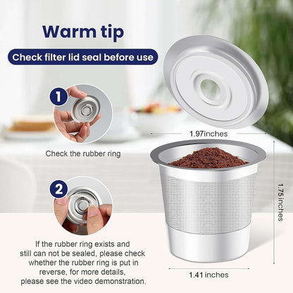Reusable Stainless Steel K-Cup Pod Izzy Coffee brewing accessory detail image for home coffee setup