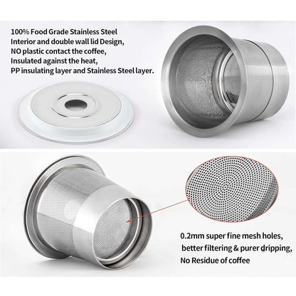 Reusable Stainless Steel K-Cup Pod Izzy Coffee brewing accessory detail image for home coffee setup
