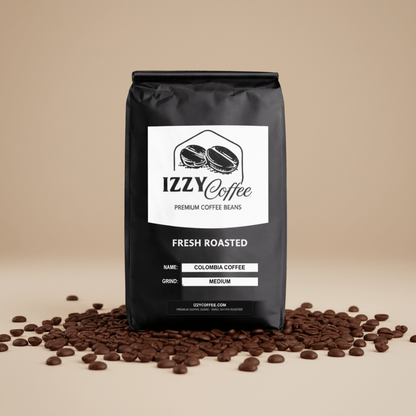 Colombia Coffee Izzy Coffee fresh roasted coffee lifestyle image for brewing and gifting