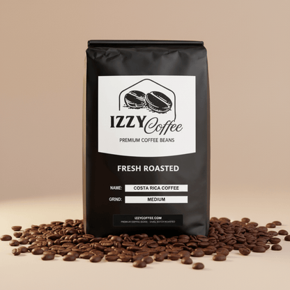 Costa Rica Coffee Izzy Coffee fresh roasted coffee lifestyle image for brewing and gifting