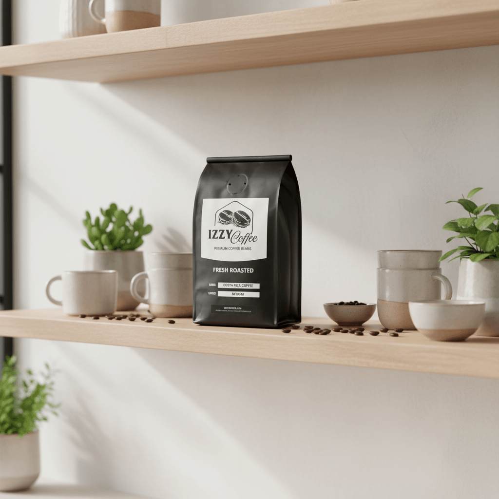 Costa Rica Coffee Izzy Coffee fresh roasted coffee lifestyle image for brewing and gifting