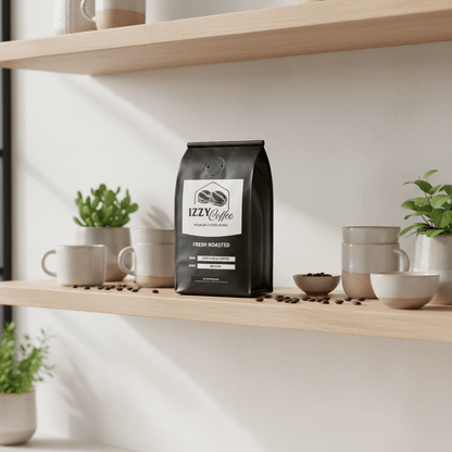 Costa Rica Coffee Izzy Coffee fresh roasted coffee lifestyle image for brewing and gifting
