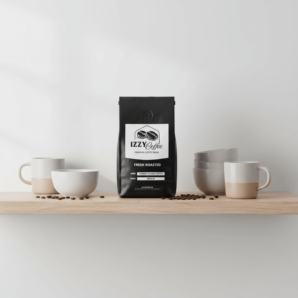 Cowboy Blend Coffee Izzy Coffee fresh roasted coffee lifestyle image for brewing and gifting