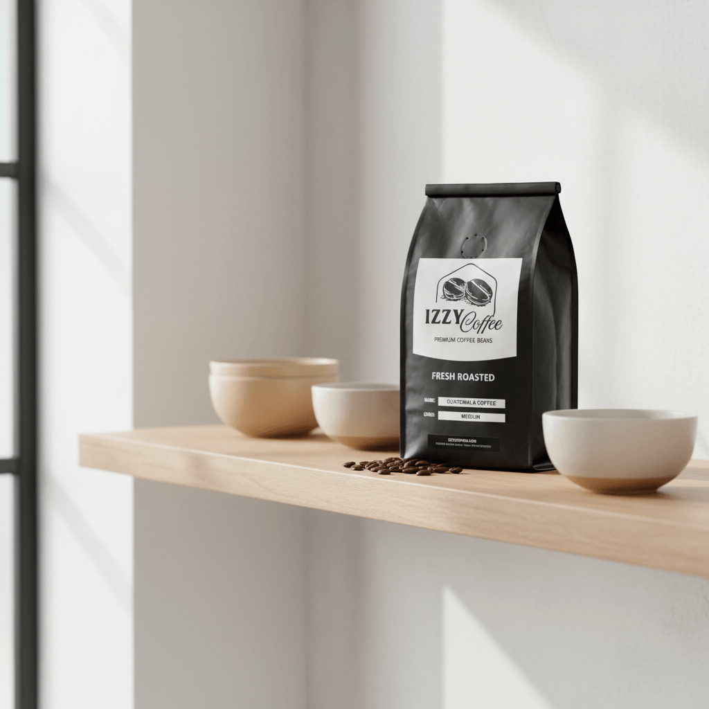 Guatemala Coffee Izzy Coffee fresh roasted coffee lifestyle image for brewing and gifting