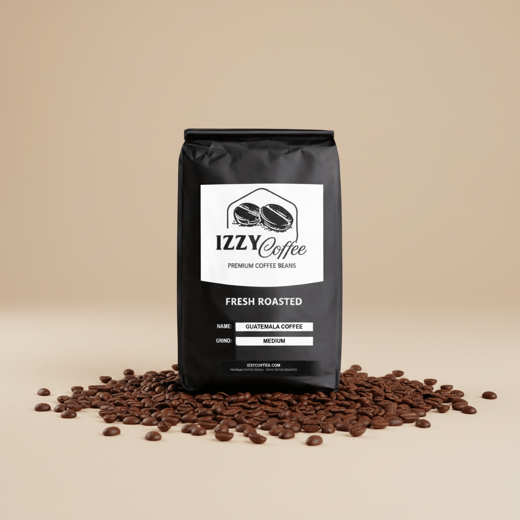 Guatemala Coffee Izzy Coffee fresh roasted coffee lifestyle image for brewing and gifting