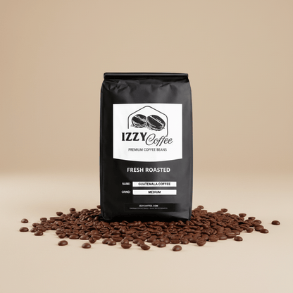 Guatemala Coffee Izzy Coffee fresh roasted coffee lifestyle image for brewing and gifting