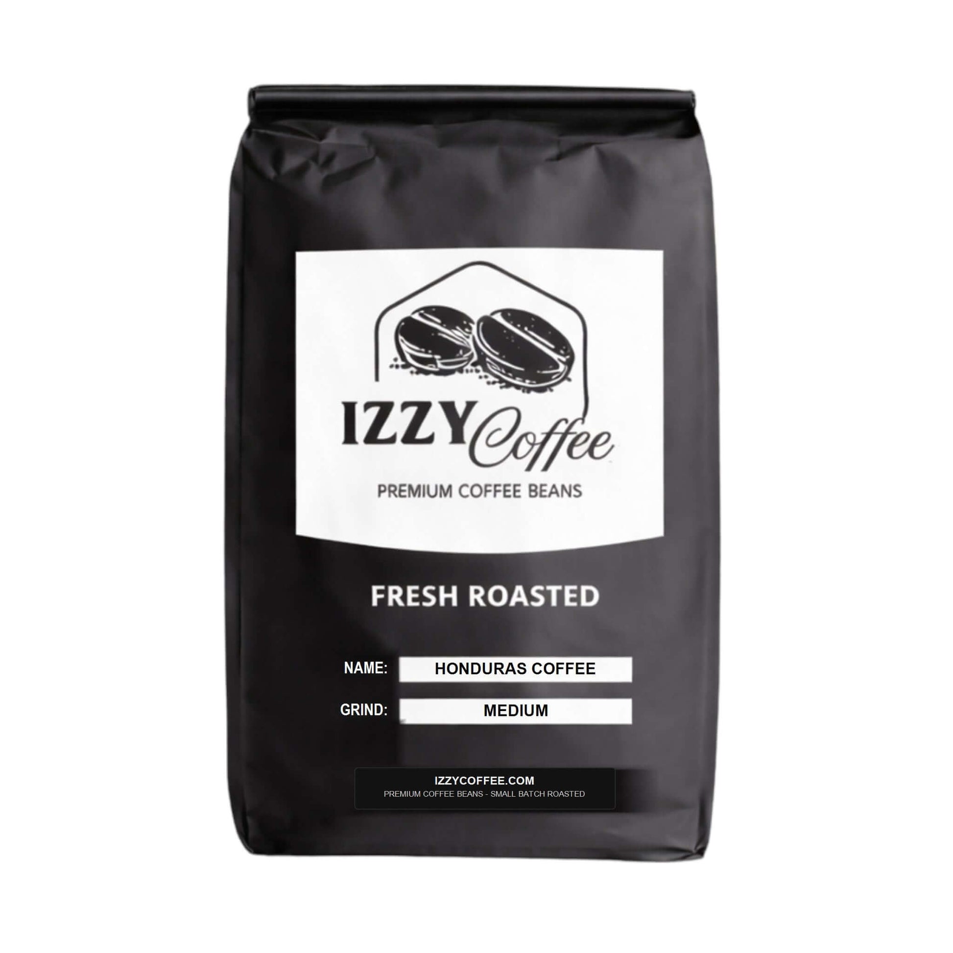 Honduras Coffee Izzy Coffee product packaging with clear label for online shopping