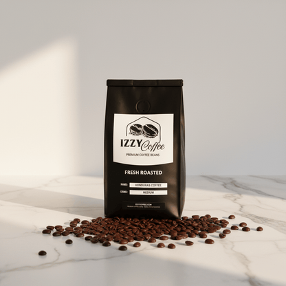 Honduras Coffee Izzy Coffee fresh roasted coffee lifestyle image for brewing and gifting