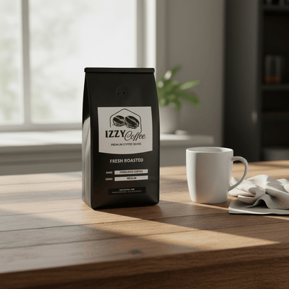 Honduras Coffee Izzy Coffee fresh roasted coffee lifestyle image for brewing and gifting