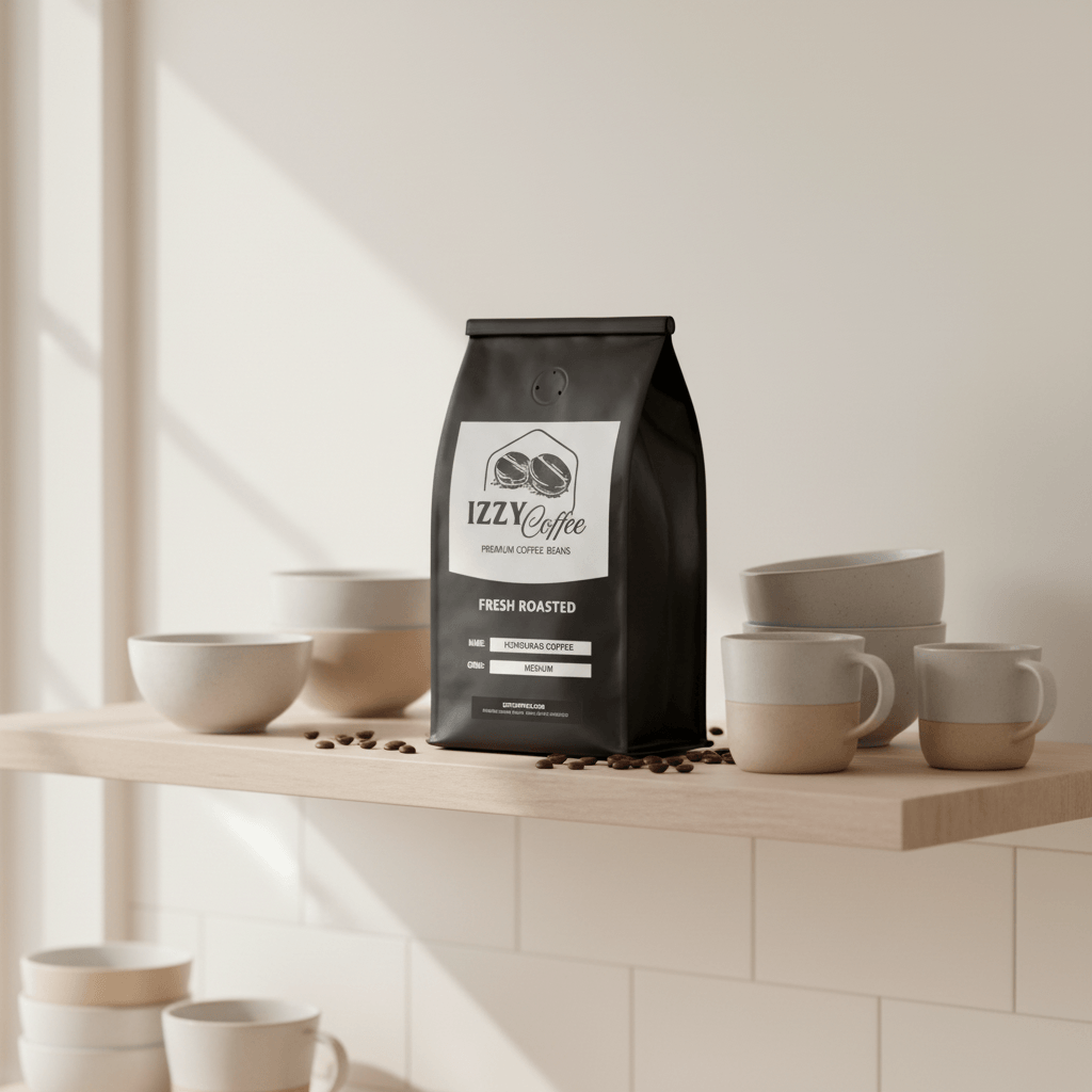 Honduras Coffee Izzy Coffee fresh roasted coffee lifestyle image for brewing and gifting
