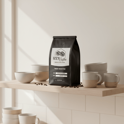 Honduras Coffee Izzy Coffee fresh roasted coffee lifestyle image for brewing and gifting