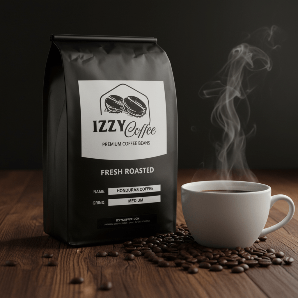 Honduras Coffee Izzy Coffee fresh roasted coffee lifestyle image for brewing and gifting