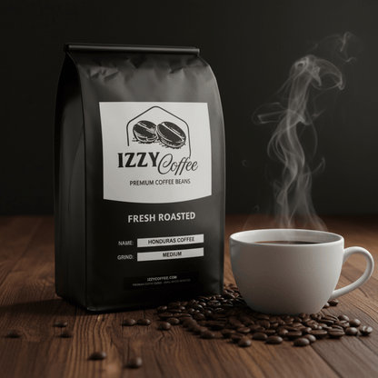 Honduras Coffee Izzy Coffee fresh roasted coffee lifestyle image for brewing and gifting