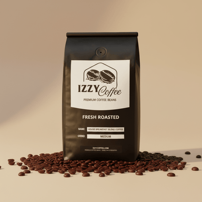 House Breakfast Blend Coffee Izzy Coffee fresh roasted coffee lifestyle image for brewing and gifting