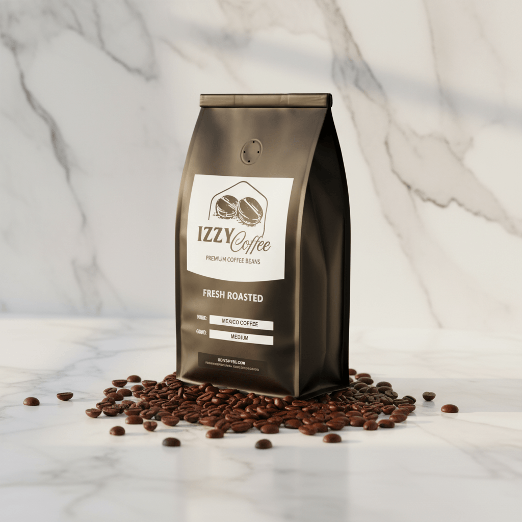 Mexico Coffee Izzy Coffee fresh roasted coffee lifestyle image for brewing and gifting