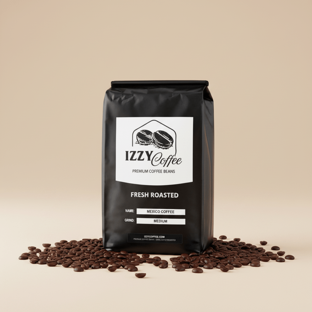 Mexico Coffee Izzy Coffee fresh roasted coffee lifestyle image for brewing and gifting