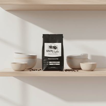 Mocha Coffee Izzy Coffee fresh roasted coffee lifestyle image for brewing and gifting