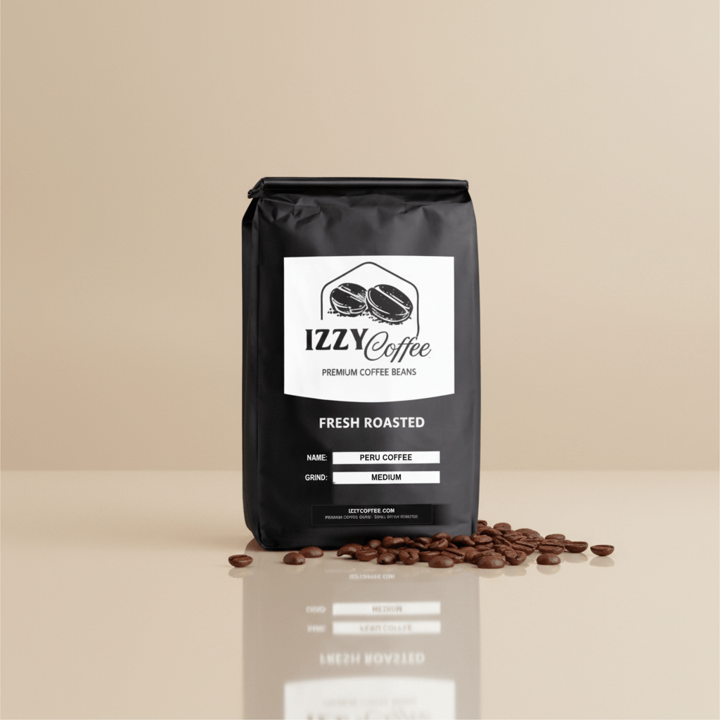 Peru Coffee Izzy Coffee fresh roasted coffee lifestyle image for brewing and gifting