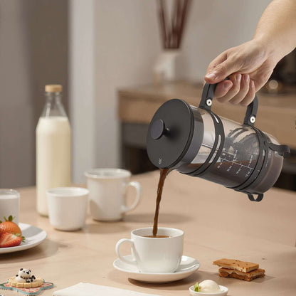 Borosilicate Glass French Press Izzy Coffee brewing accessory detail image for home coffee setup