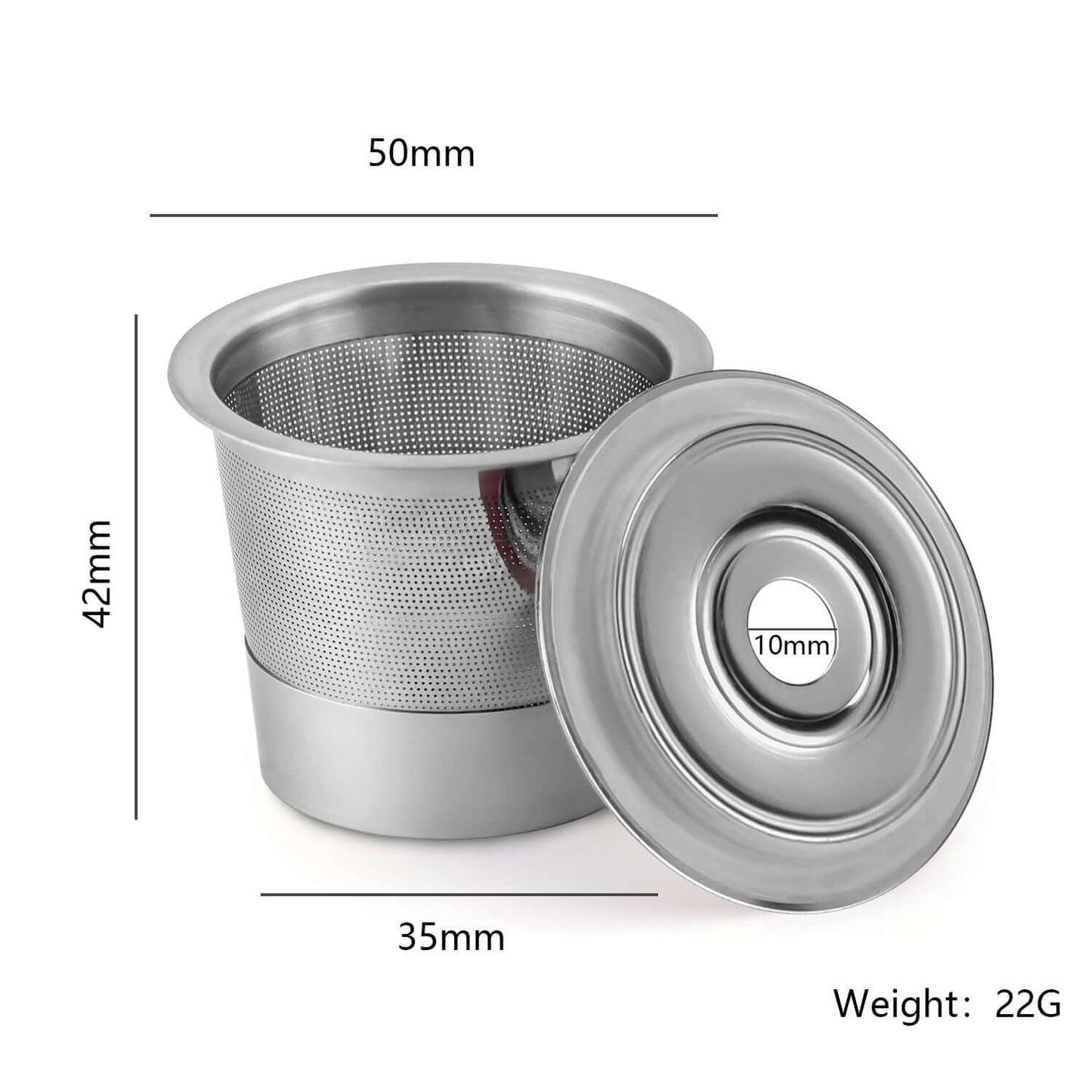 Reusable Stainless Steel K-Cup Pod Izzy Coffee brewing accessory detail image for home coffee setup